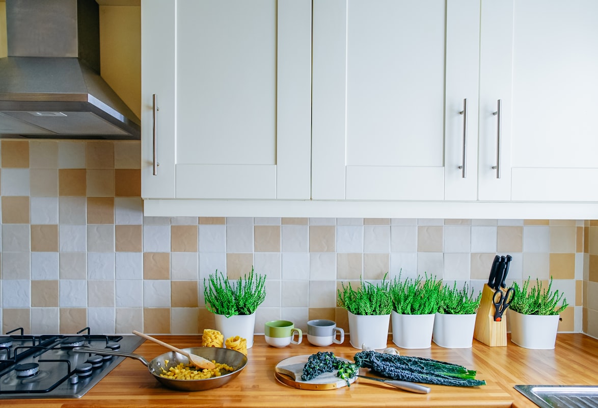 Fresh plant-based ingredients being prepared